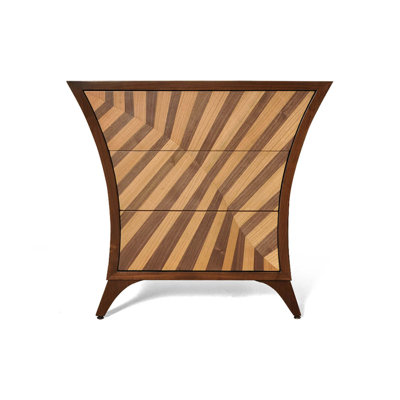 Dahen 72cm W Solid Wood Bedside Table