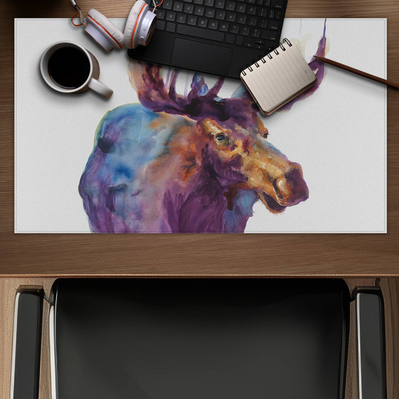 Abstract moose - 14.00"x24.25" Desk mat