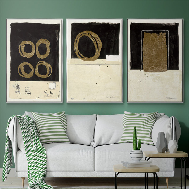 Ensemble de 3 pièces sur pied debout, Argent, H 27 po x l 54 po