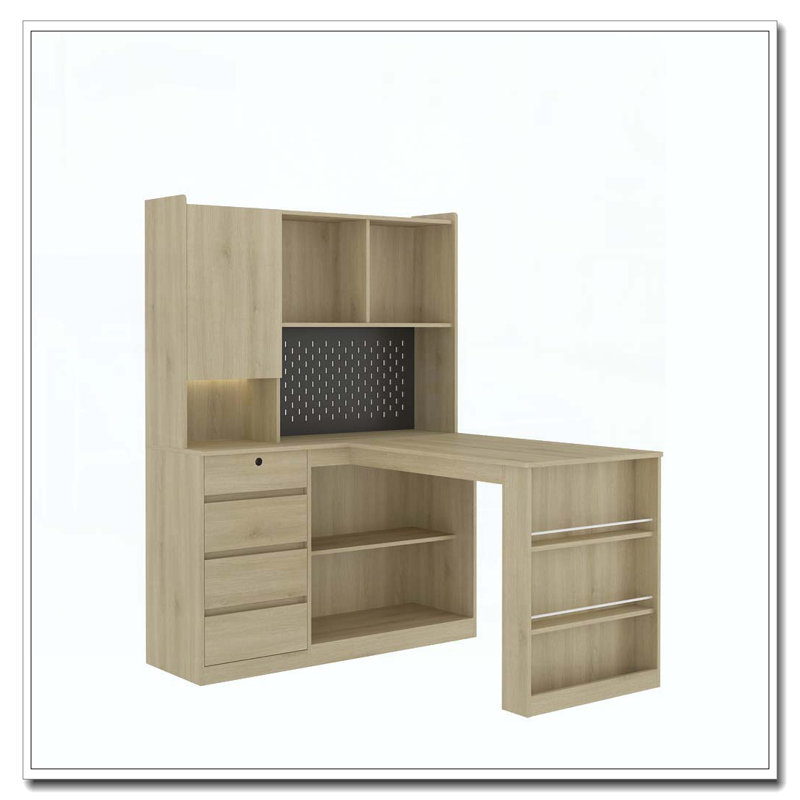 L Shaped Desk, Wood2
