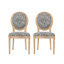 Chaise d'appoint rembourrée à dossier Roi Louis Jair-931525141