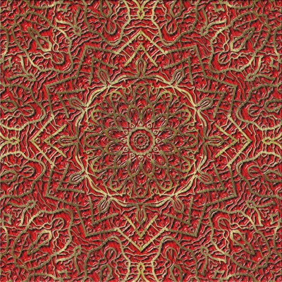 Rouge damassé Tapis décoratif