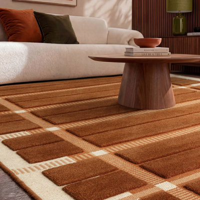 Rectangle Wool Hand Tufted Dhurrie Area Rug