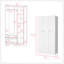 Garde-robe Erie, chambre à coucher, blanc-562822594