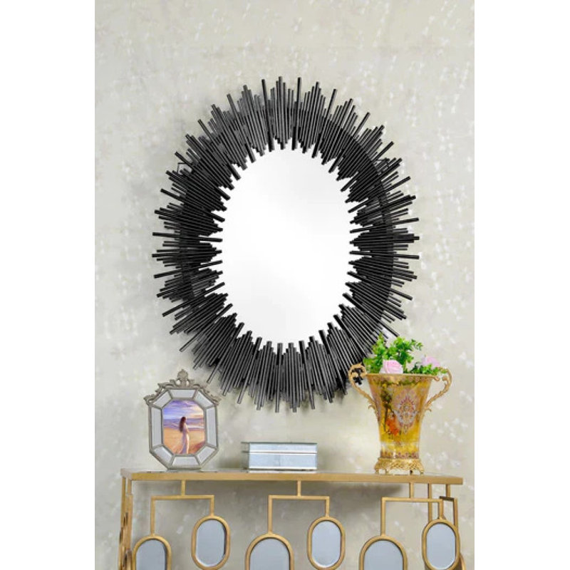 Angola Wall Mirror, Black