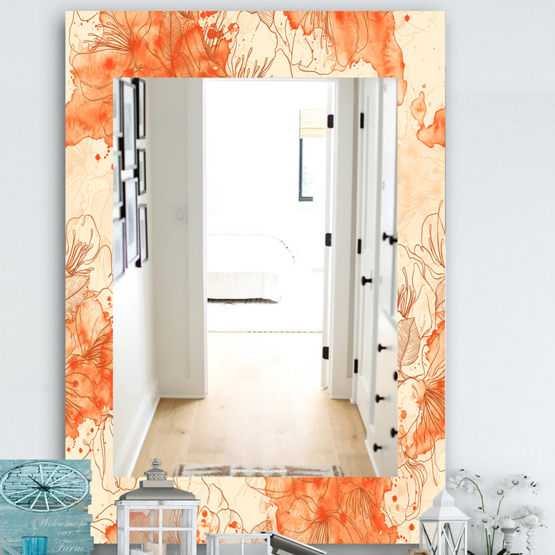 Glass Flat Wall Mirror, 39.4" H x 29.5" W