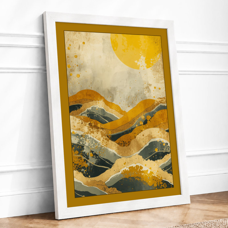 Desert Under Stars Boho - Framed Print, A4 - 29.7 x 21.0 cm, White
