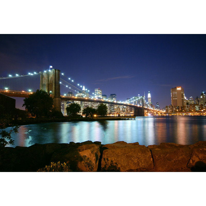 Pont de Brooklyn à New York, H 16 po x l 24 po