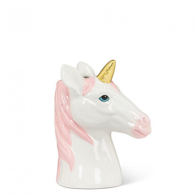 Fantasy Unicorn Head Bud Vase