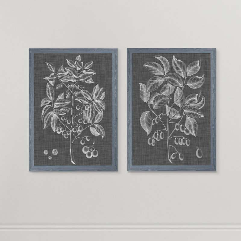 « tapis de feuillage v » par antonyme bunjamin (abe)-ensemble de 2 reproductions de photos sur toile, Toile avec cadre gris