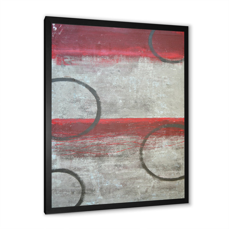 Art moderne gris et bleu II 2FDP47759, H 36 po x l 24 po x P 1 po, Toile avec cadre noir