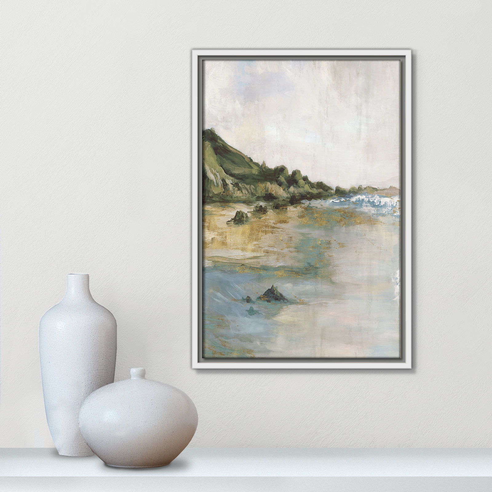 Cordoba "Tide's Edge" Print, 19.5" H x 13.5" W, White