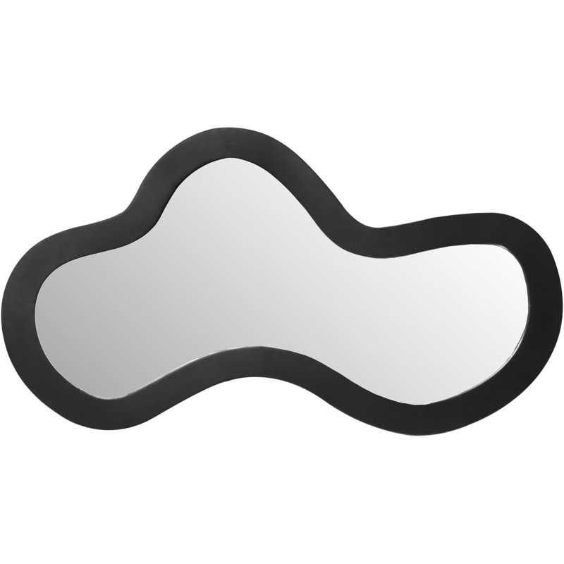 Miroir d'appoint Oblique, Noir, 38 po x 28 po