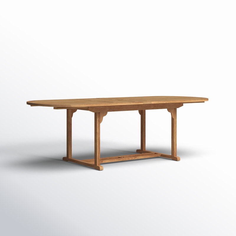 Oval Double Extendable Teak Dining Table