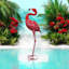 Flamingo No Additional Durability Metal Garden Statue