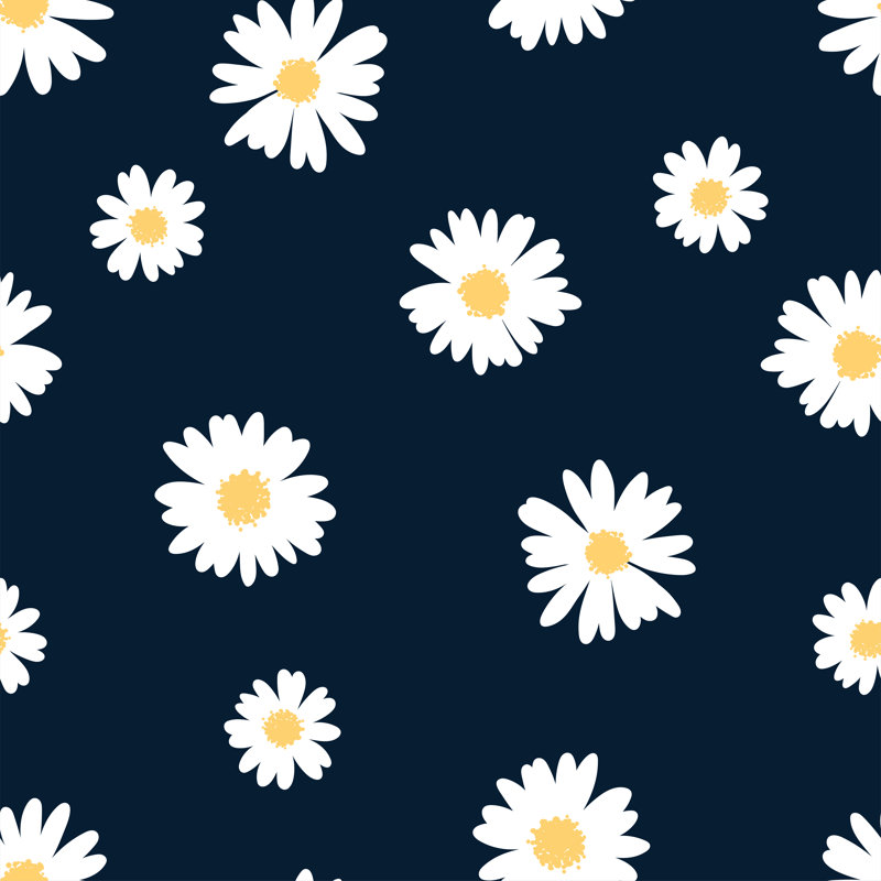 Floral Pattern - Wrapped Canvas Print, 76cm H x 76cm W x 3.8cm D