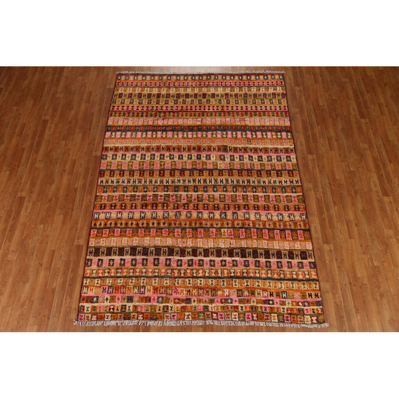 Tapis marocain géométrique fait à la main 7 x 9