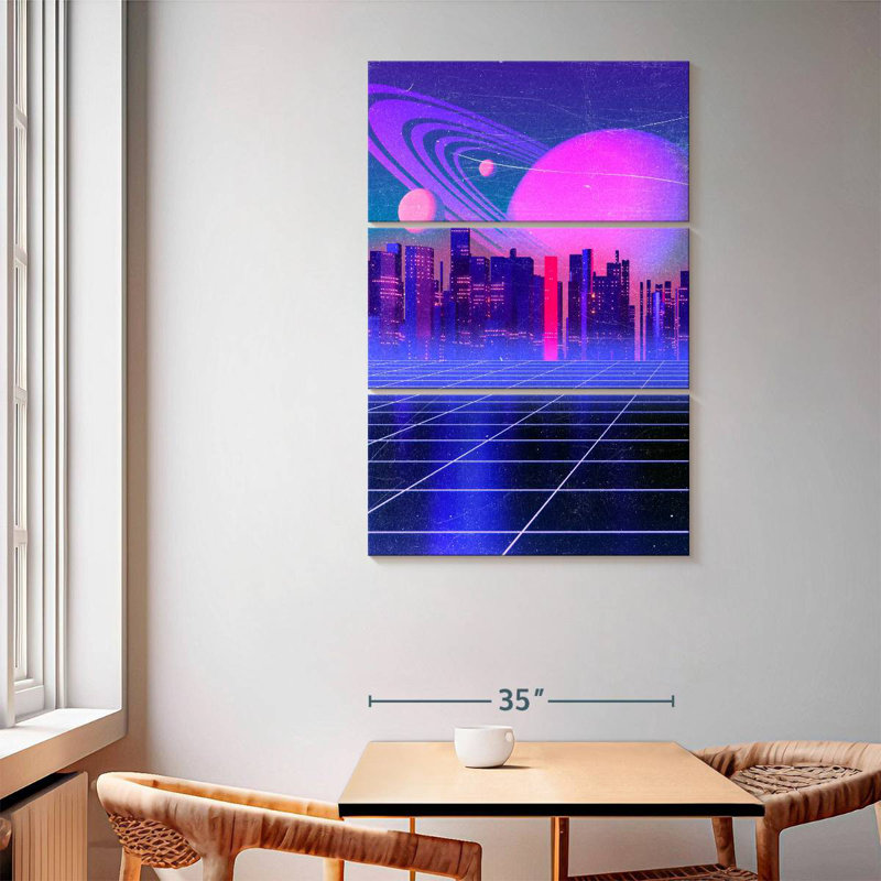 Oberle Abstract City, 65" H x 42" W