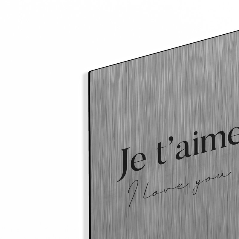  «I Love You In French» par Seven Trees Design, art mural en métal, 12 po x 16 po, H 16 po x l 12 po
