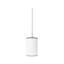 Porte-brosse de toilette arqué en métal 16 po avec base lestée et poils en silicone Acento, blanc mat-110590275