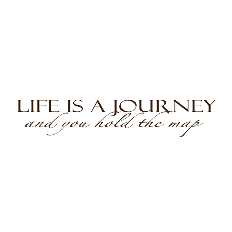 Décalcomanie murale "life is a voyage", Chocolat