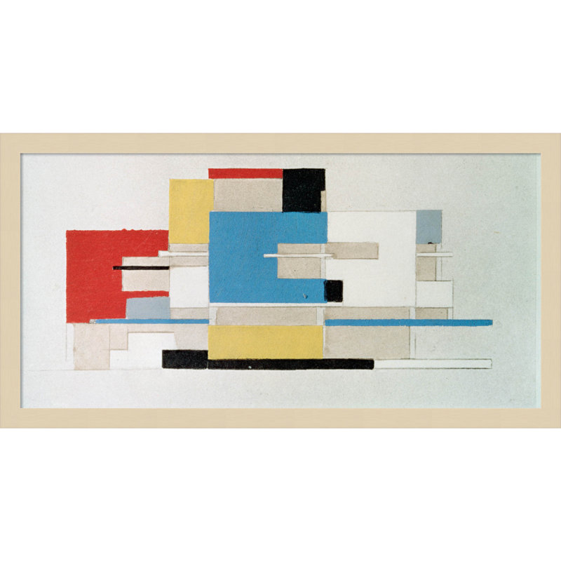 Colour Study For Architecture by Theo Van Doesburg, 13" H x 25" W, Brown