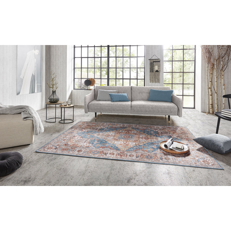 Sylla Tufted Jeans Blue Rug, Rectangle 200 x 290cm