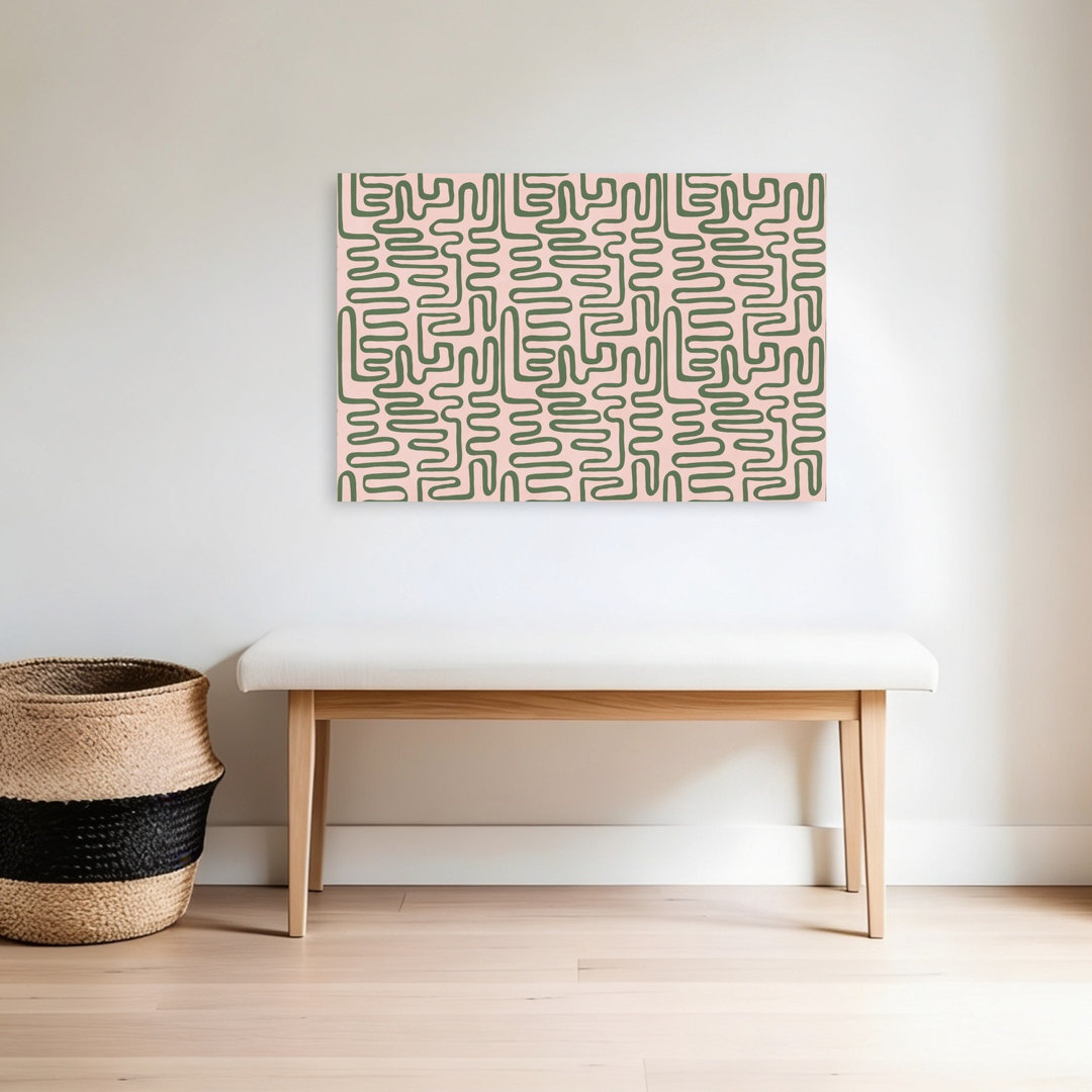 Organic Wavy Pattern Abstract Contemporary Geometric Wall Art Print