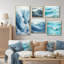 Minimalisme océan tempête - ensemble de 5 reproductions d'art mural océan-873730191