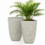 Grands pots à fleurs 19,5 "en résine pour plantes d'extérieur, grands pots de fleurs robustes, résistants aux intempéries