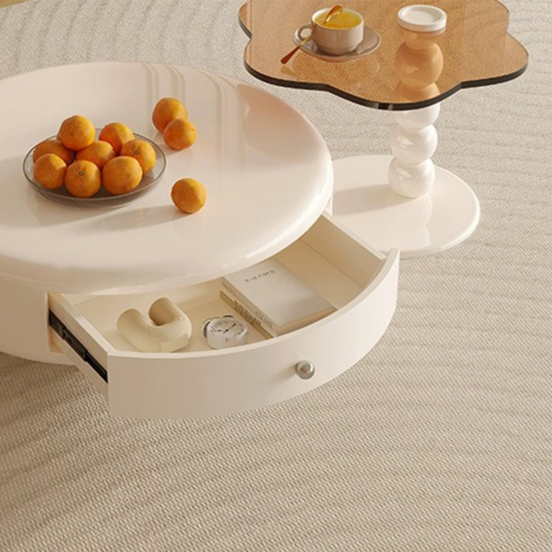 Light luxury cream style coffee table