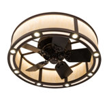Smythe Craftsman Downrod Flush Mount Ceiling Fan