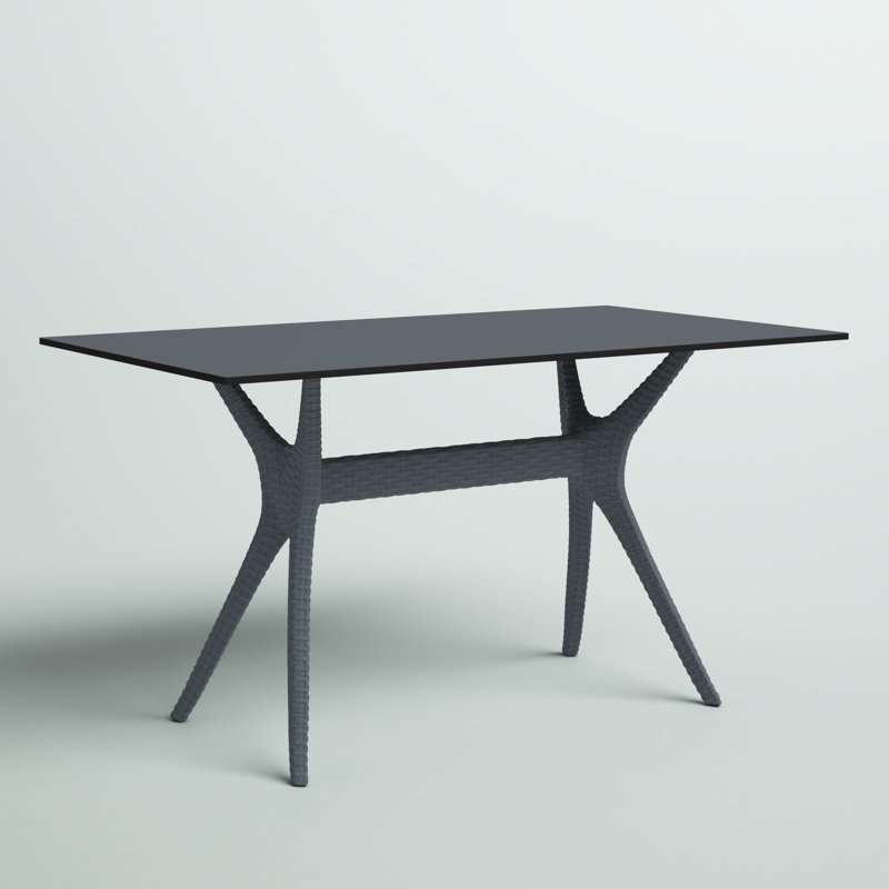Table de salle à manger, Gris foncé, H 29,5 po x L 55 po x l 31,5 po