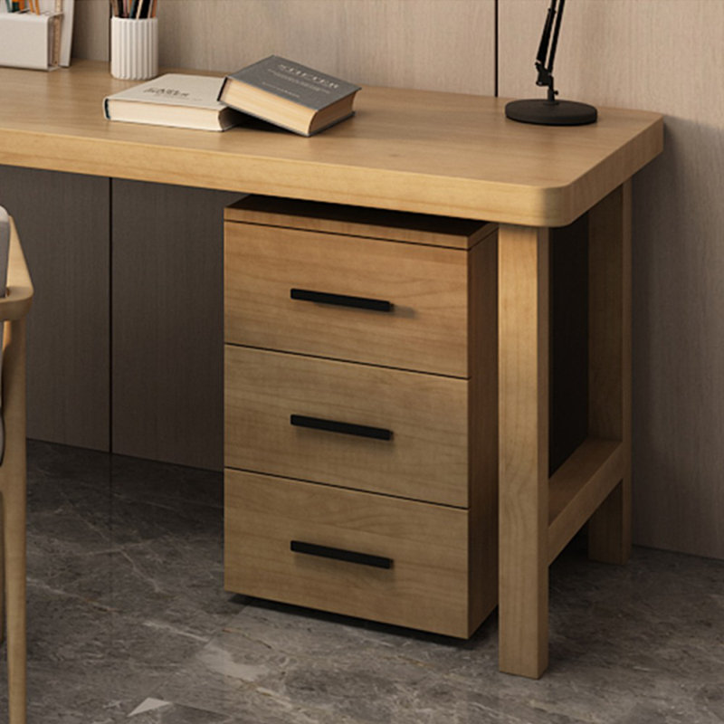 Bureaux en bois massif en L de couleur bois, Retour à gauche, 29.53" H x 62.99" W x 39.37" D