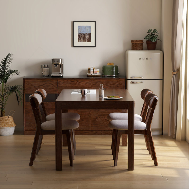 (Ensemble de 2 pièces) Chaise de salle à manger en chêne naturel FAS 100% bois sans saleté