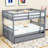 Kelsa Full Over Full Wooden Bunk Bed With Built-In Trundle, Ladder And Safety Guardrails-496279593