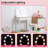 Kids Vanity Set with Stool, 3-Panel Mirror & Pretend Makeup Table for Girls, Toddler Dress-Up Play Set-1075047894