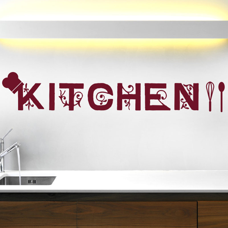 Food & Beverage Wall Decal, Burgundy, Medium