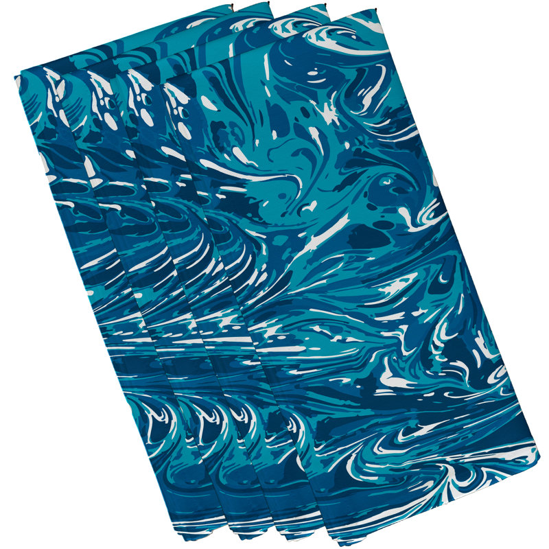 Ensemble de serviettes 4 pièces Amatul Mélange, Bleu marine