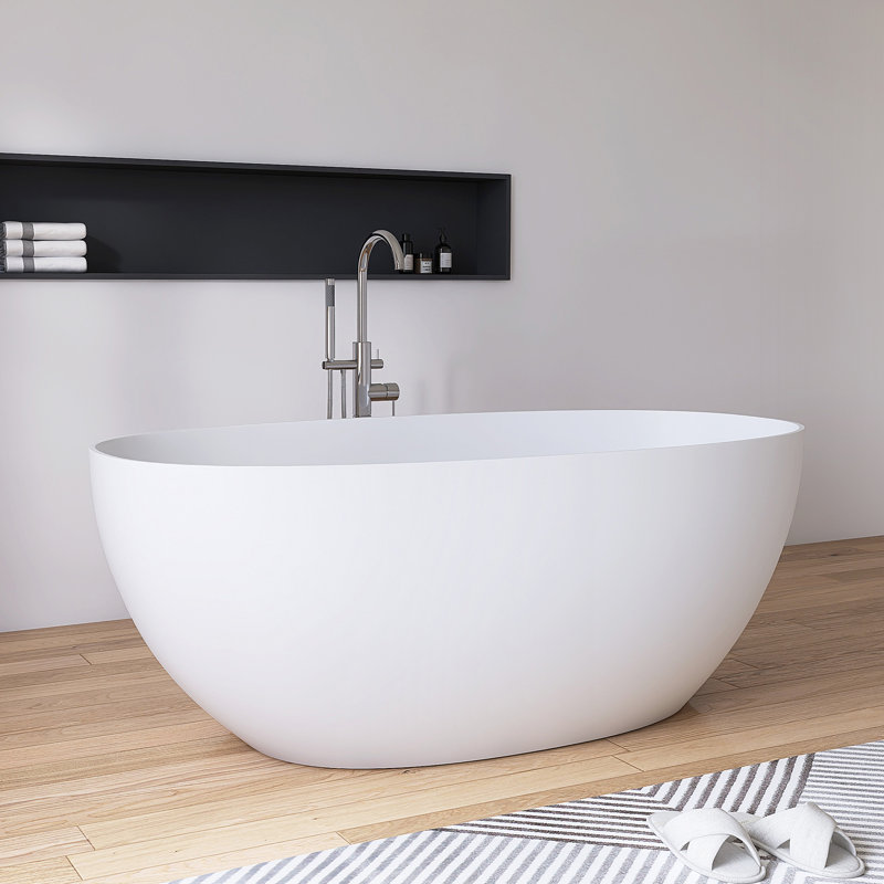 Baignoire de trempage autoportante en résine 59 po x 31 po