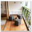 Repose-pieds carré en velours côtelé-1061328322