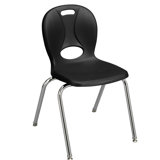 Structure Series Plastic Stacking Classroom Chairs with Contoured Seats (Set of 4)