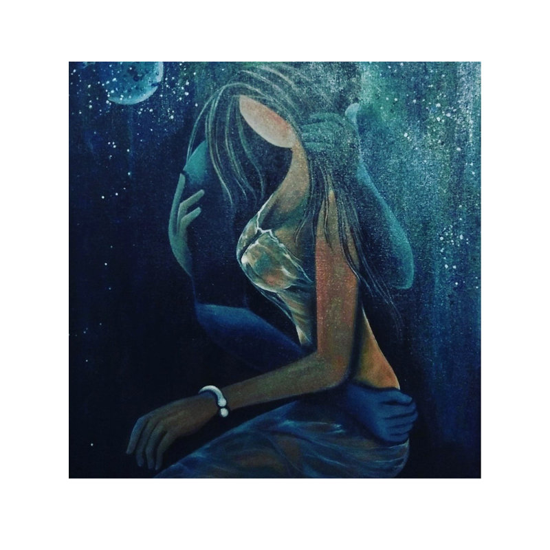 Moment d'éternité - La tombée de la nuit | Acrylique sur toile | Par Alka Sengar