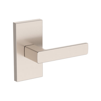 Sharpe Half Dummy Lever with Contemporary 5in Rose in Satin Nickel