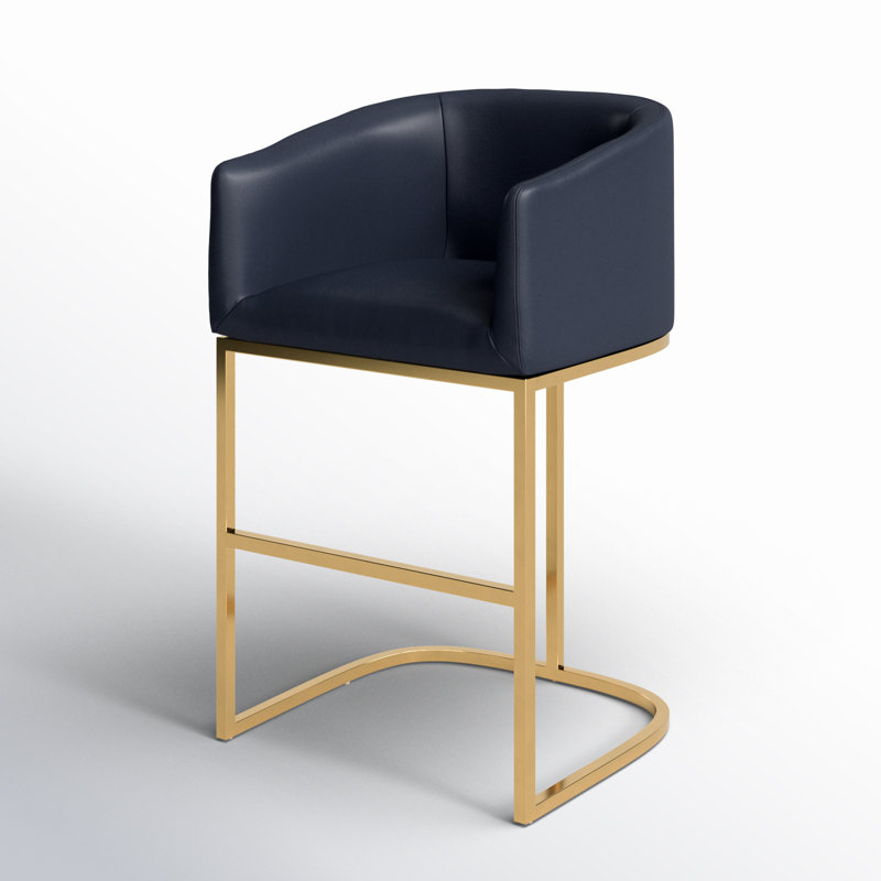 Tabouret de bar et de comptoir Louvre, Tabouret de comptoir (assise de 26 po de hauteur), Noir