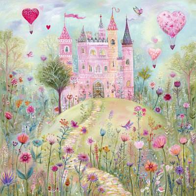 Sweetheart Garden Castle Wrapped Canvas Wall Art