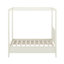 Wooden Canopy Platform Bed Frame with Timeless Fluted Panels and Thick Support Slats-133058624-133058626