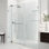 Porte de douche pivotante sans cadre avec verre transparent 3/8 po l 54-60 po x H 72 po Pirouette