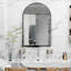 Lickman Metal Framed Wall Mounted Bathroom Mirror in Black-2027759008