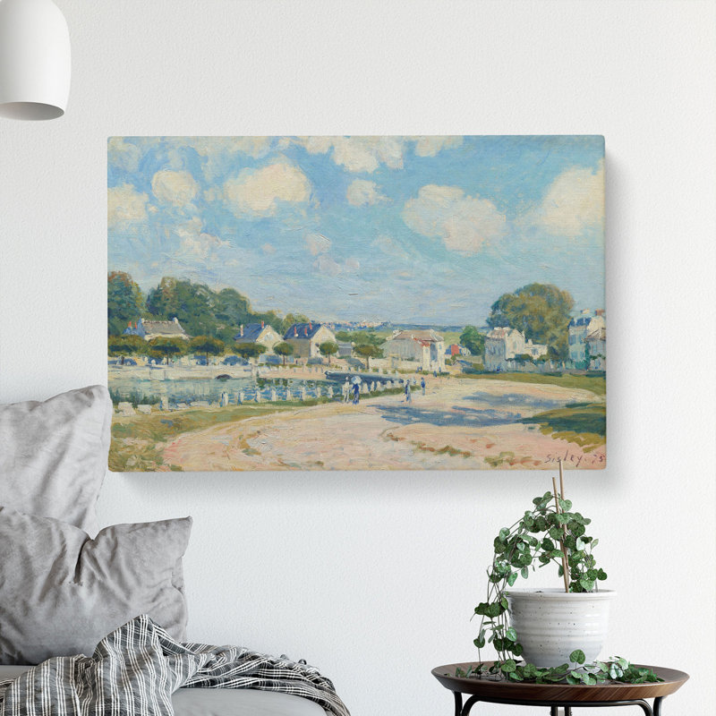Watering Place At Marly by Alfred Sisley - Wrapped Canvas, 35cm H x 50cm W x 3cm D
